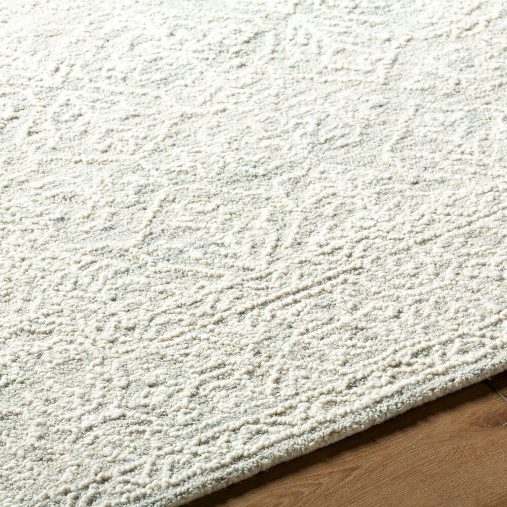 Sicily Seafoam/White Handmade Rug - texture