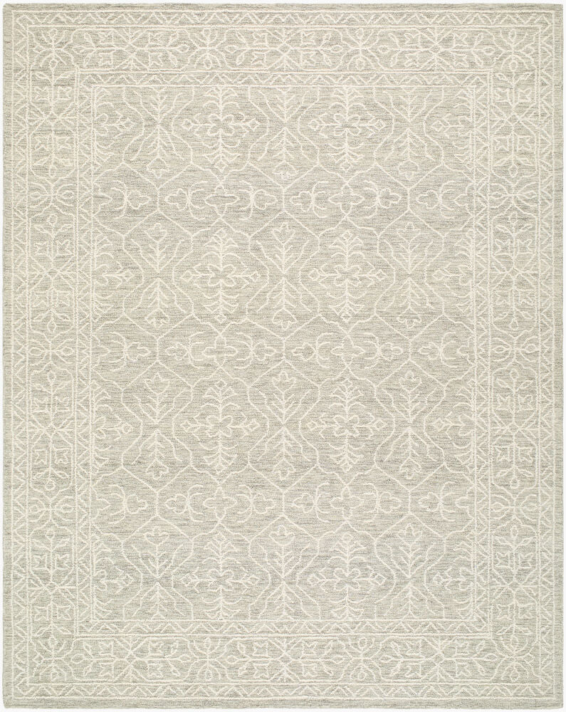 Sicily Medium Gray/White Handmade Rug - 2' x 3'