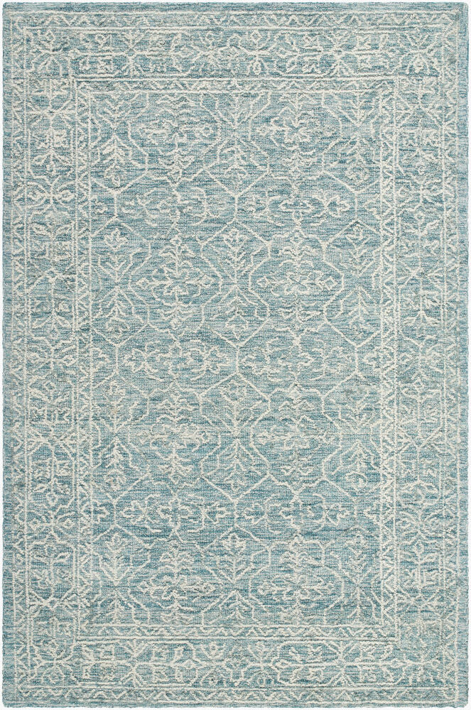 Sicily Ice Blue/White Handmade Rug - 2' x 3'