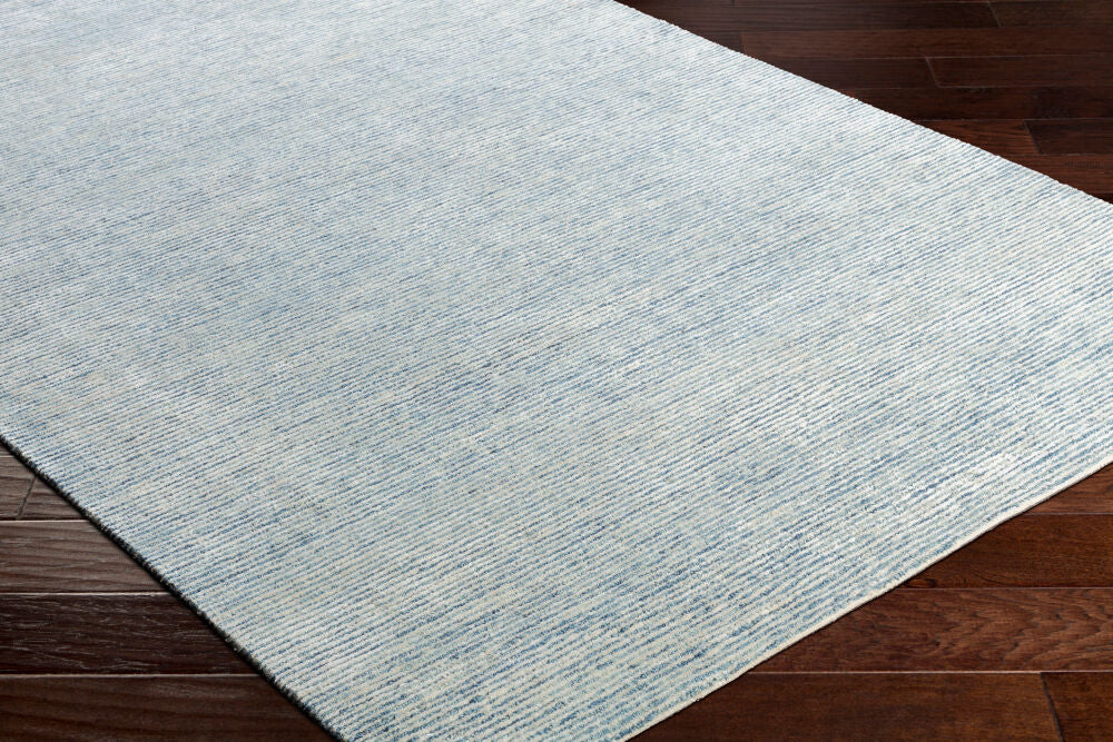Strada Blue/Ice Blue Handmade Rug - corner