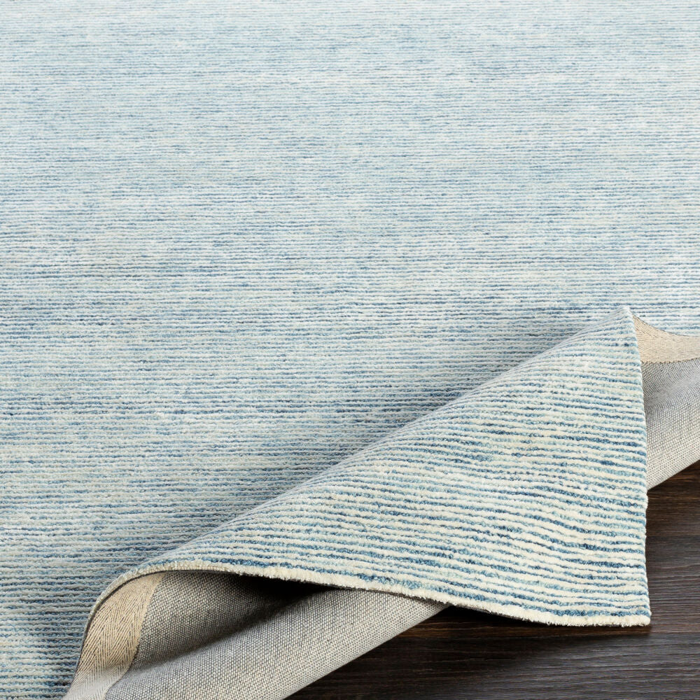 Strada Blue/Ice Blue Handmade Rug - fold