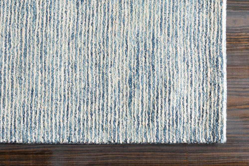 Strada Blue/Ice Blue Handmade Rug - overhead