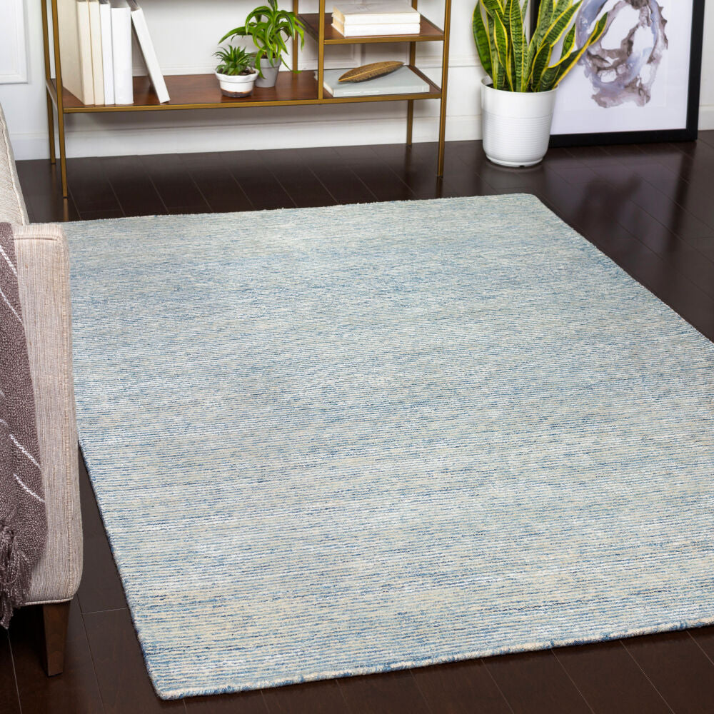 Strada Blue/Ice Blue Handmade Rug - roomscene