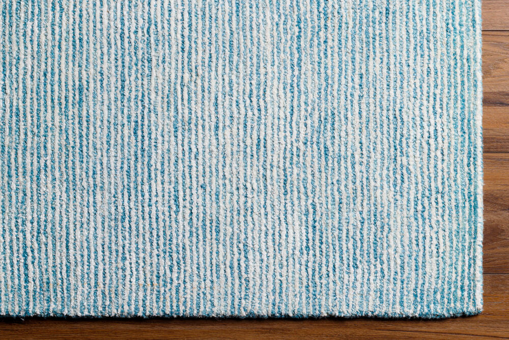 Strada Aqua/Ice Blue Handmade Rug - overhead