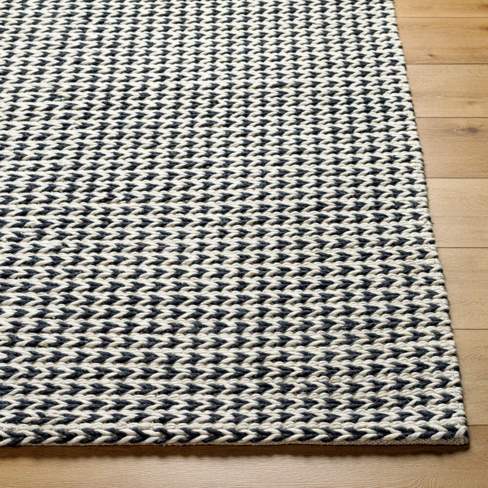 Sundance Black/Ivory Handmade Rug - front