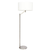 Serene Floor Lamp | Brushed Nickel and White Linen Shade