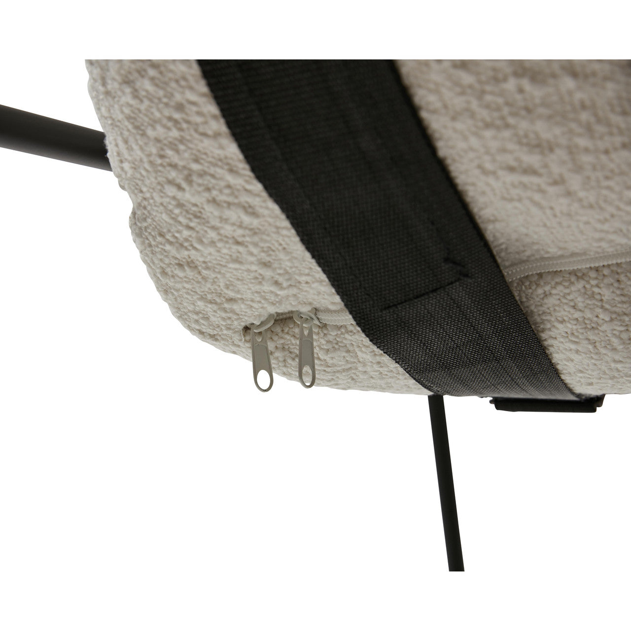 Metro - Trent Accent Chair - White Bouclé Upholstery