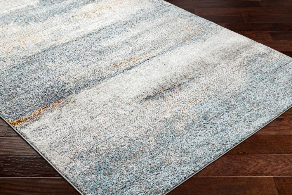 San Francisco Black/Rust Machine Woven Rug SFO-2301 - corner