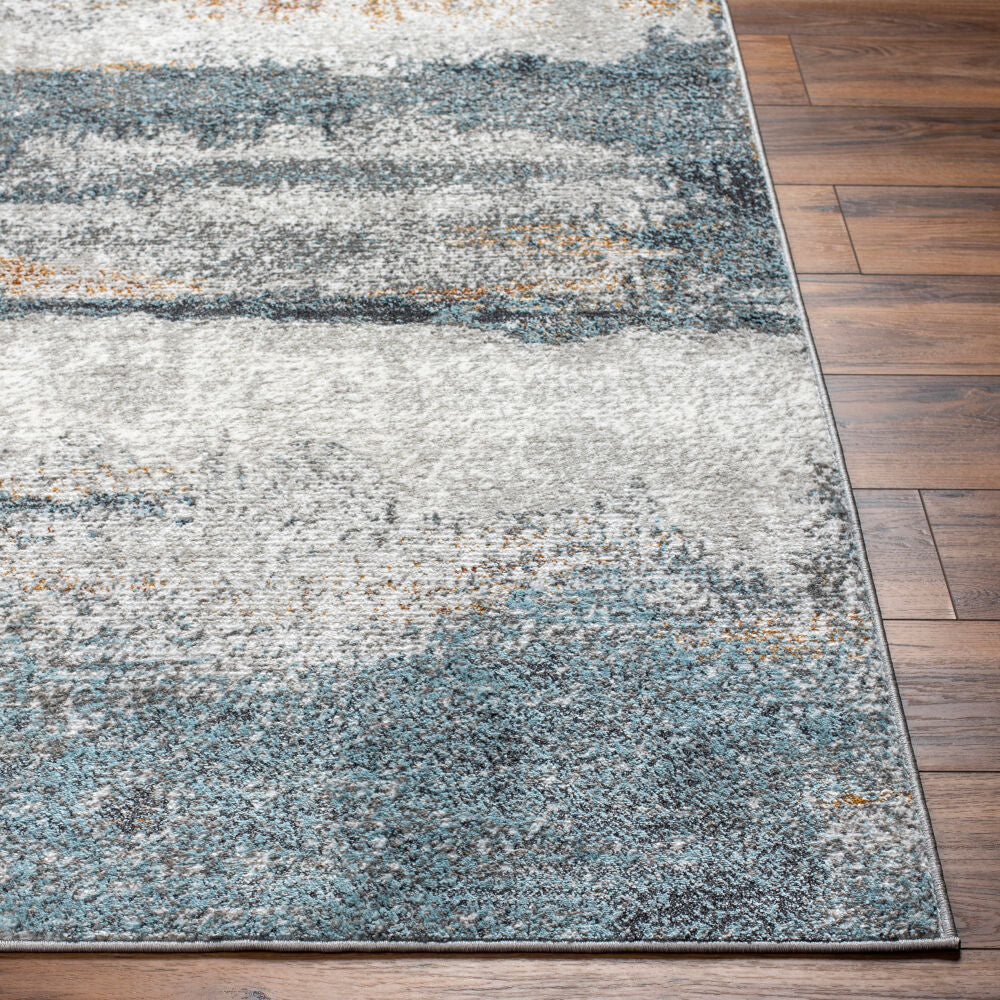 San Francisco Black/Rust Machine Woven Rug SFO-2301 - front