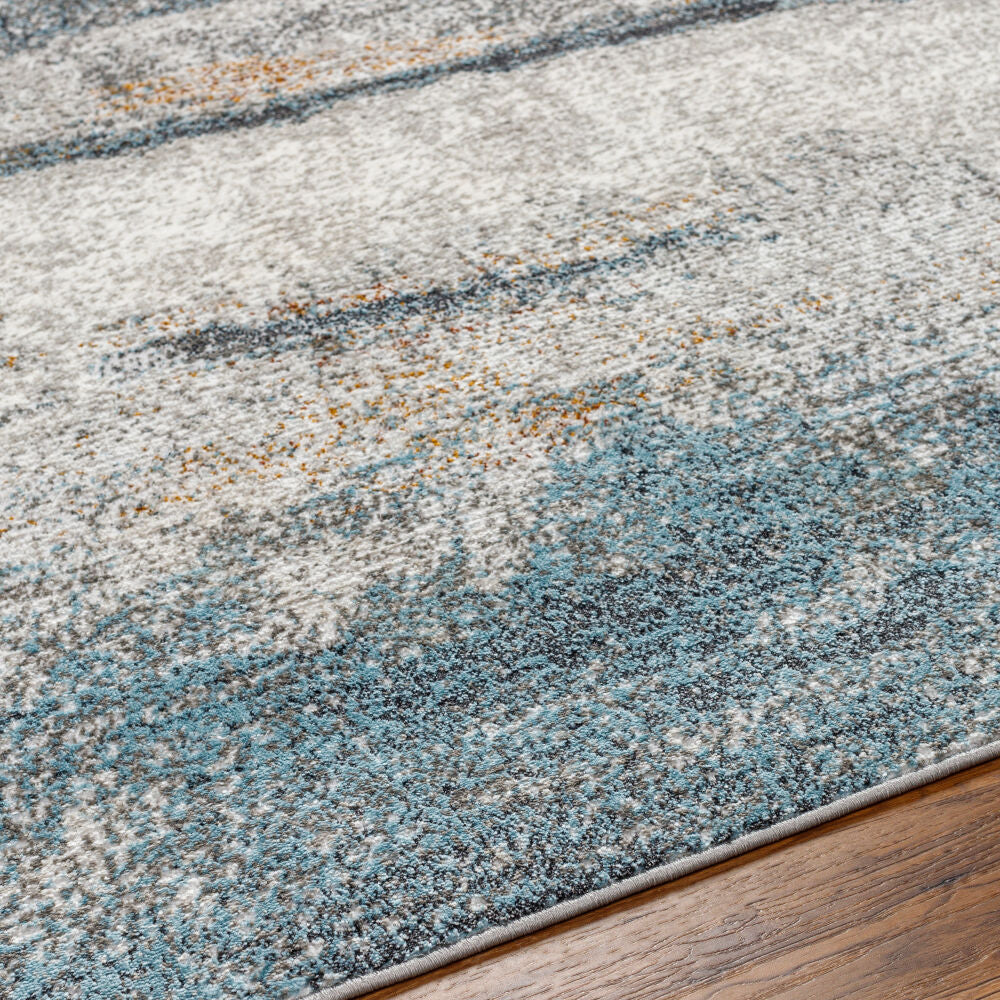 San Francisco Black/Rust Machine Woven Rug SFO-2301 - texture