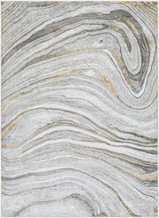 San Francisco Charcoal/Tan Machine Woven Rug - 5'3" x 7'