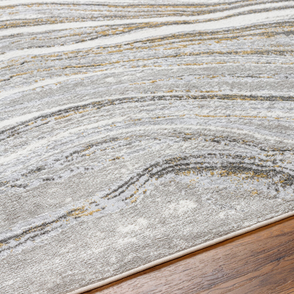 San Francisco Charcoal/Tan Machine Woven Rug - texture