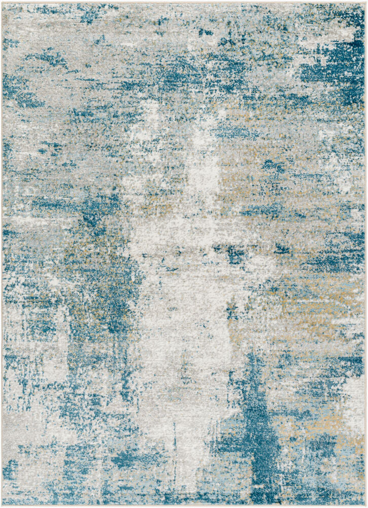 San Francisco Blue/Tan Machine Woven Rug SFO-2308 - 5'3" x 7'