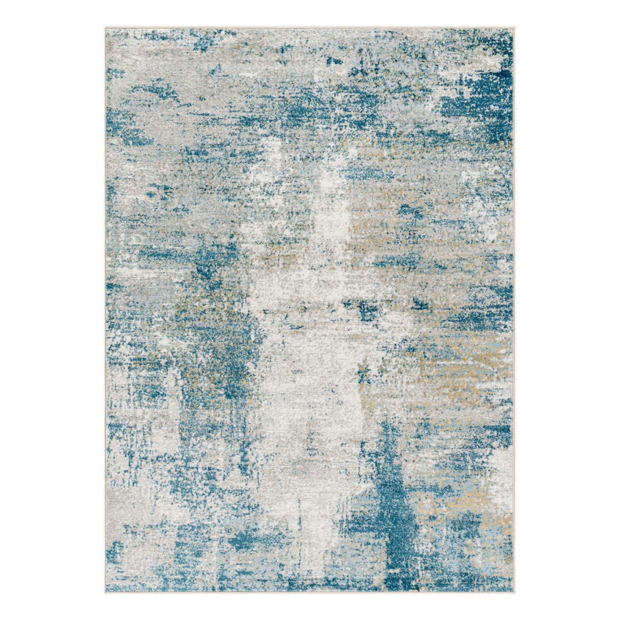San Francisco Blue/Tan Machine Woven Rug SFO-2308 - 5'3" x 7'