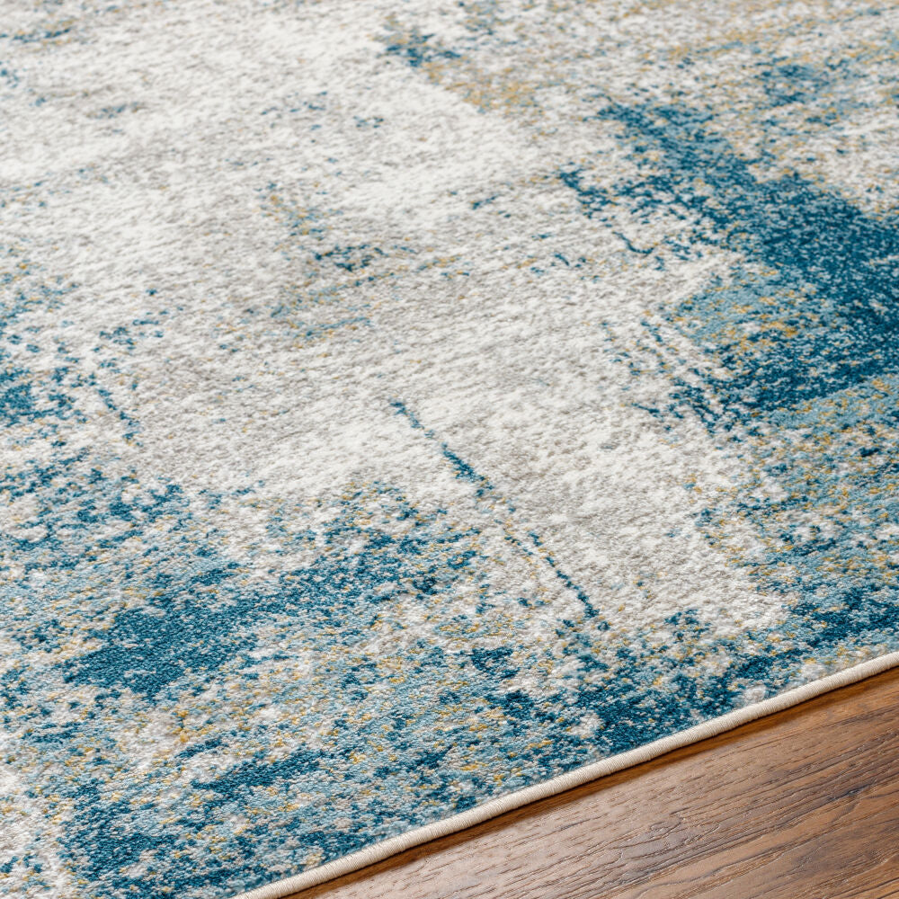 San Francisco Blue/Tan Machine Woven Rug SFO-2308 - texture