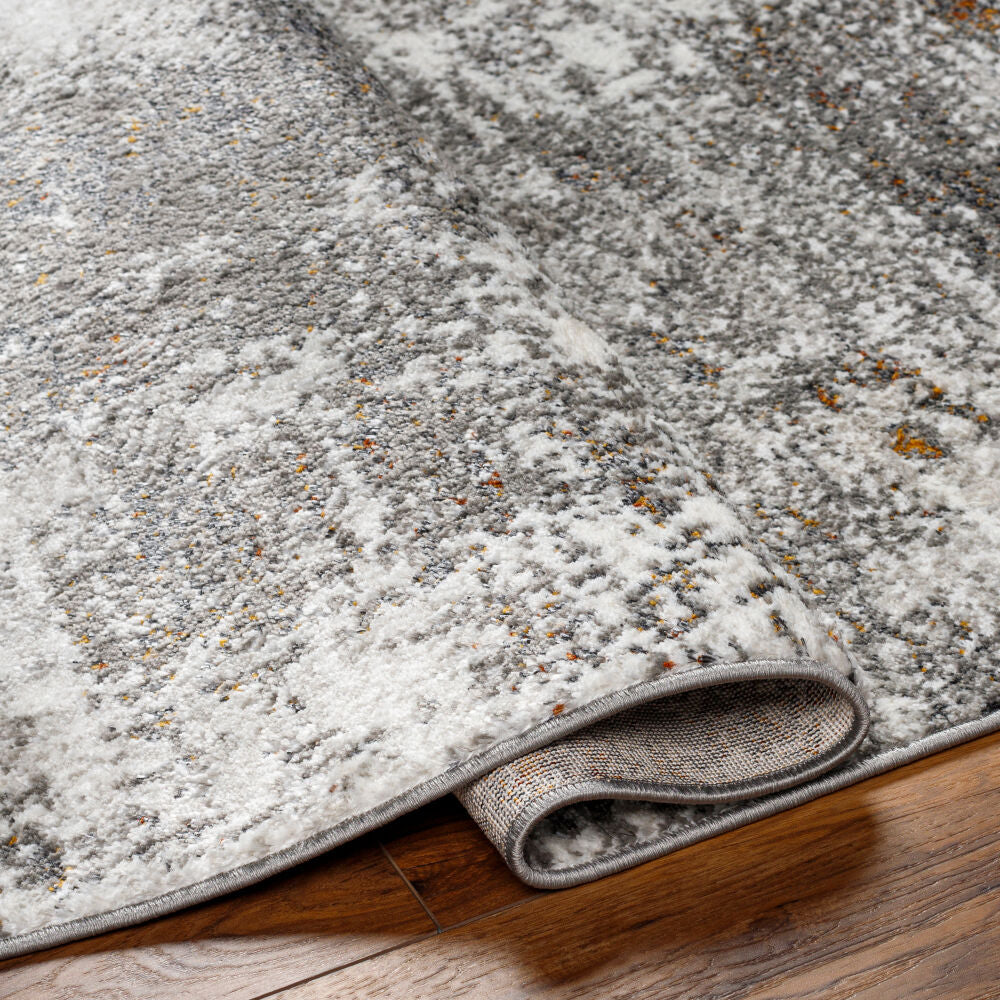 San Francisco Black/Tan Machine Woven Rug - fold
