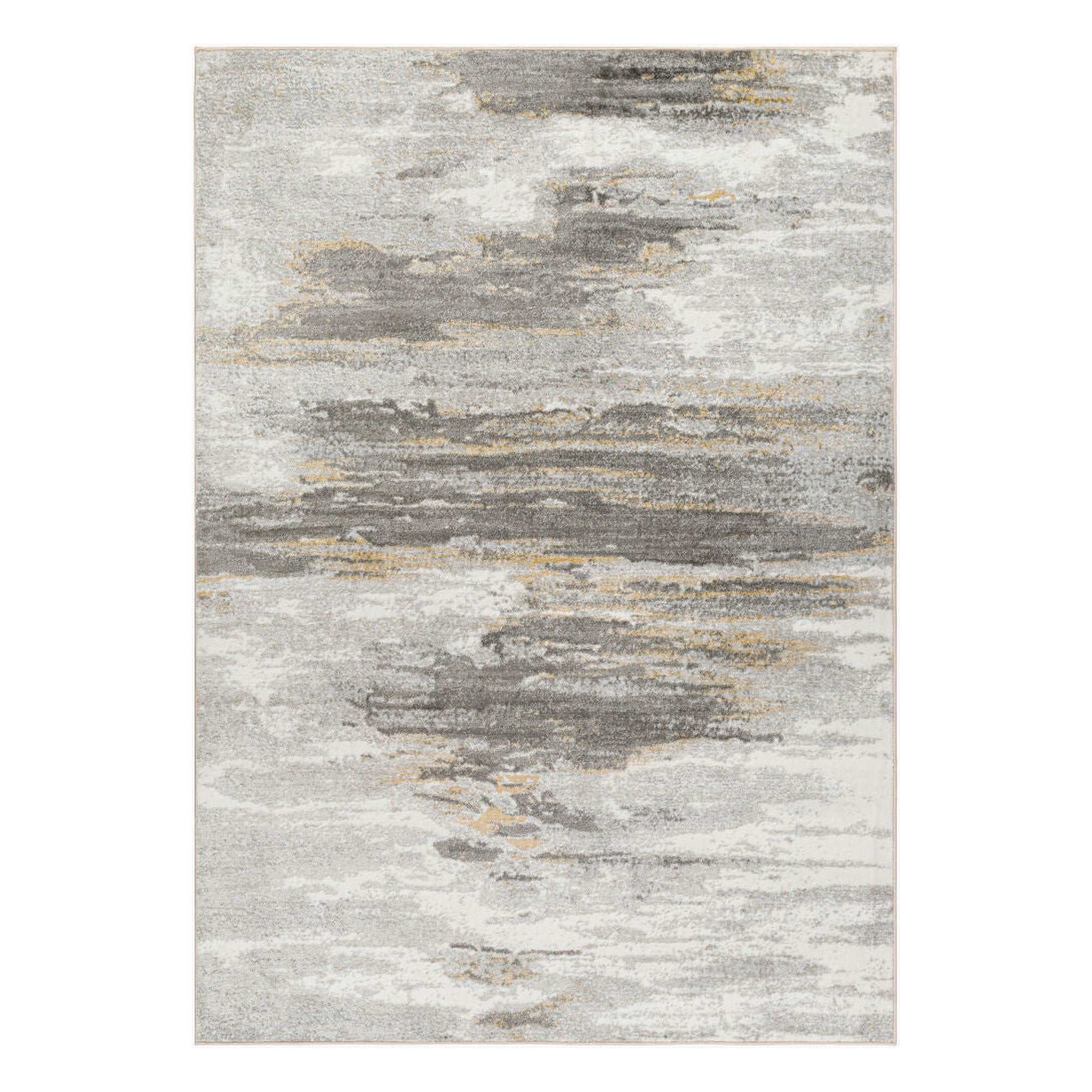 San Francisco Ivory/Tan Machine Woven Rug - 5'3" x 7'