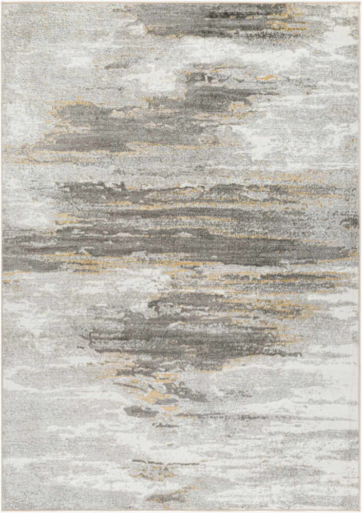 San Francisco Ivory/Tan Machine Woven Rug - 5'3" x 7'