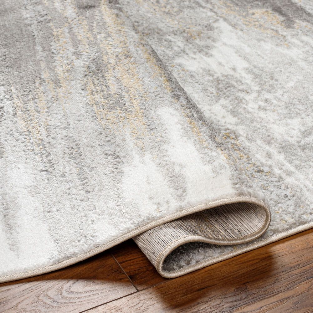 San Francisco Ivory/Tan Machine Woven Rug - fold