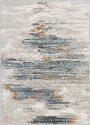 San Francisco Black/Rust Machine Woven Rug SFO-2312 - 5'3" x 7'