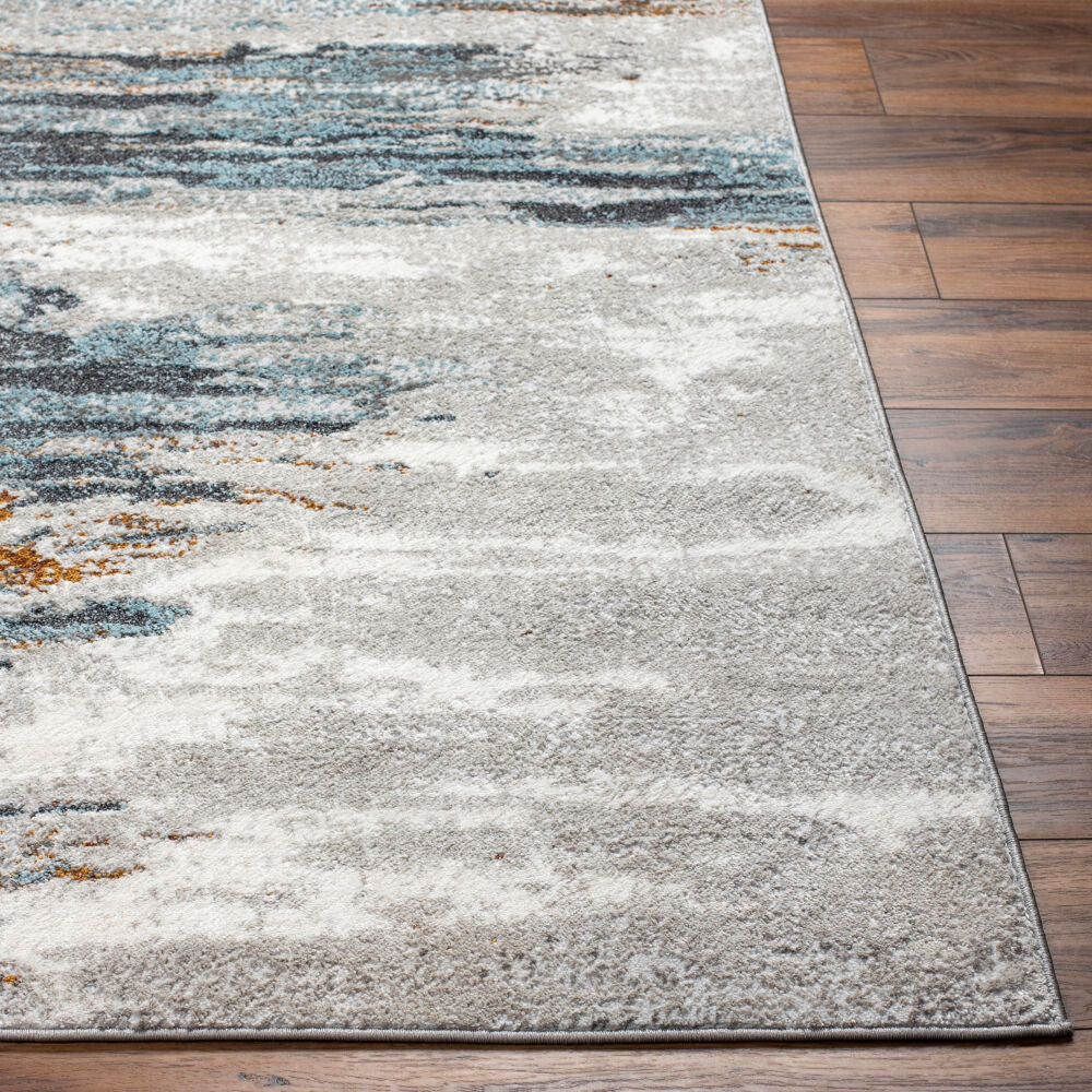 San Francisco Black/Rust Machine Woven Rug SFO-2312 - front