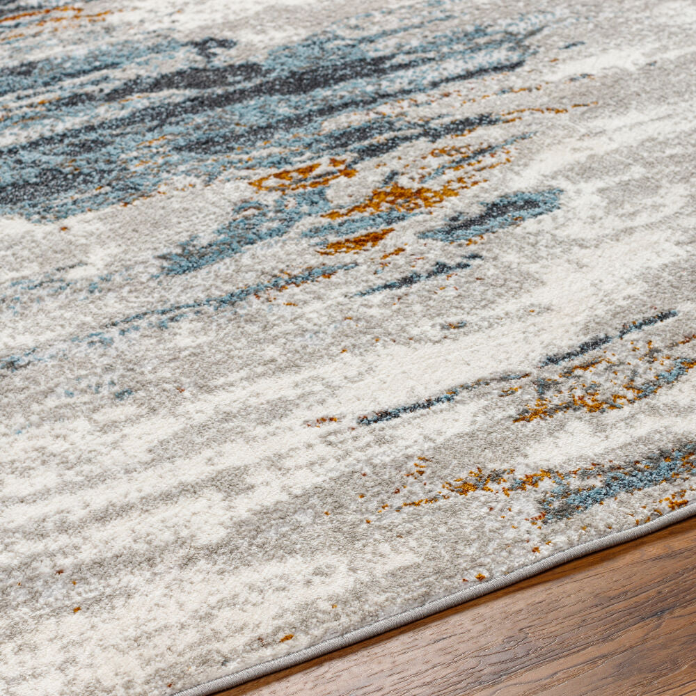 San Francisco Black/Rust Machine Woven Rug SFO-2312 - texture