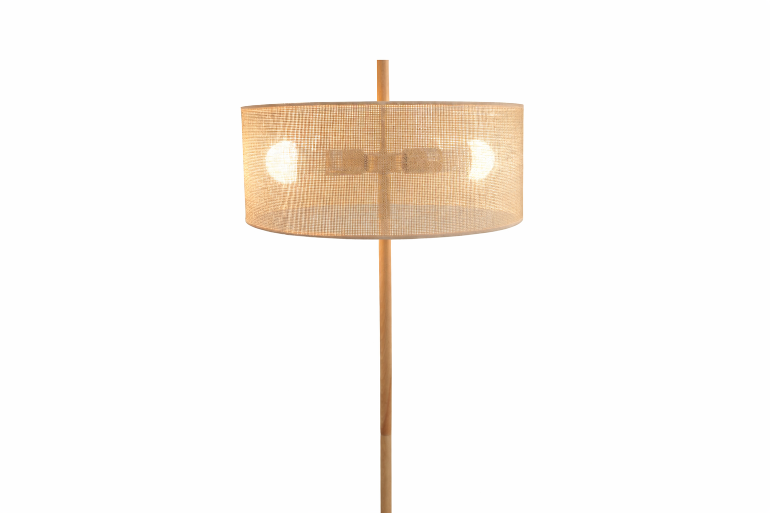 Lirian Floor Lamp | Oak Wood Finish and Natural Linen Shade