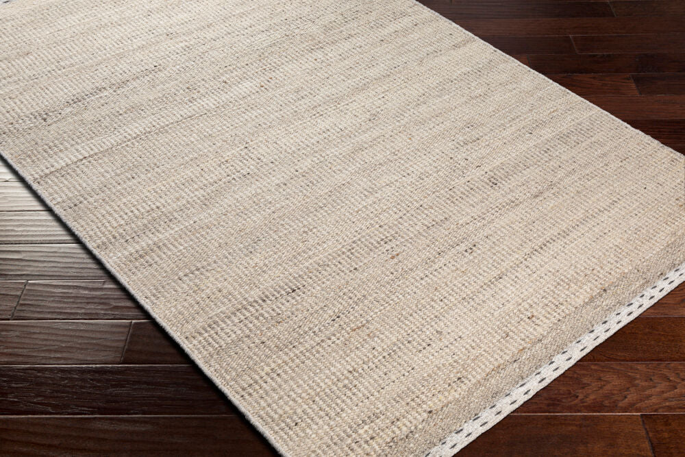 Sadie Brown/Tan Handmade Rug - corner