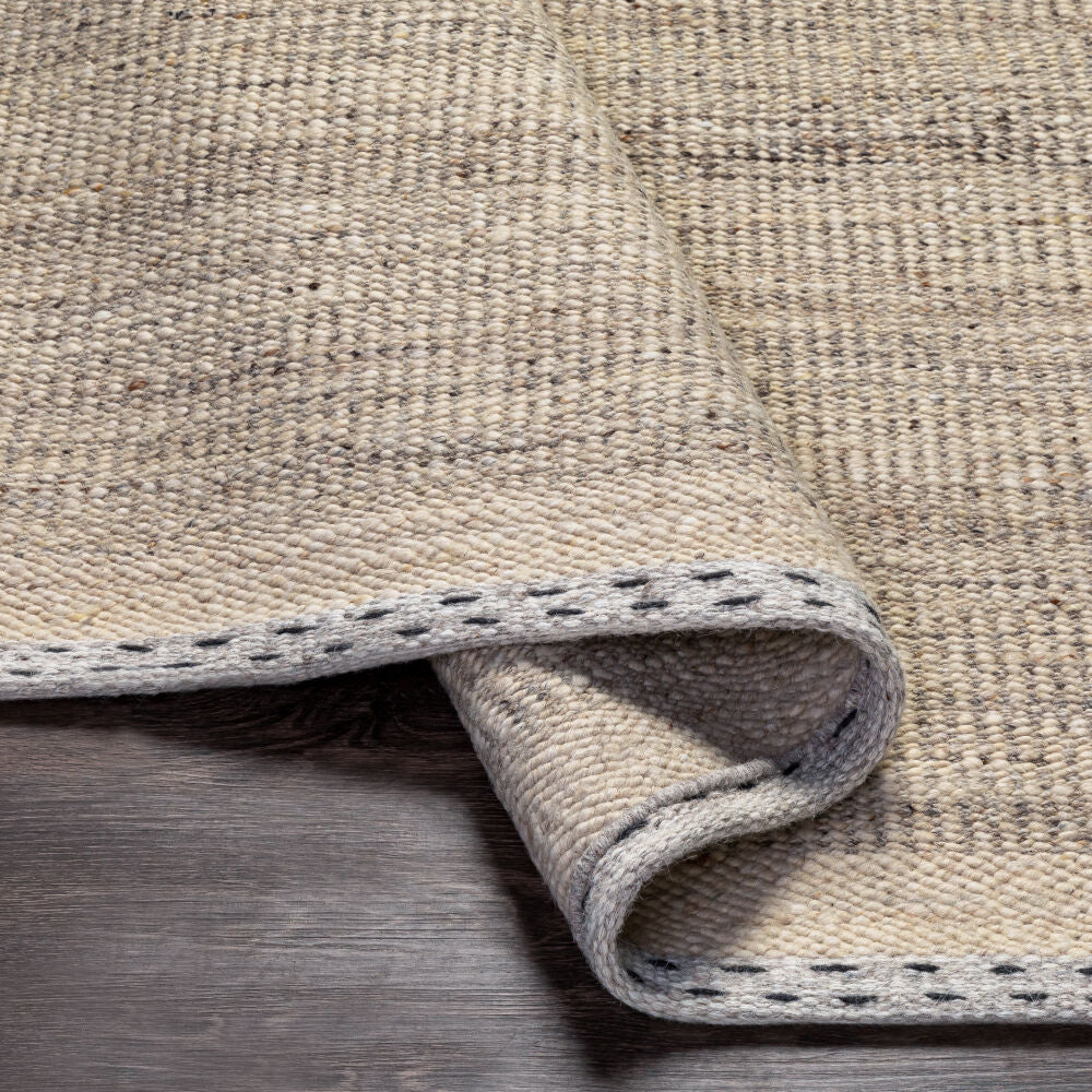 Sadie Brown/Tan Handmade Rug - fold