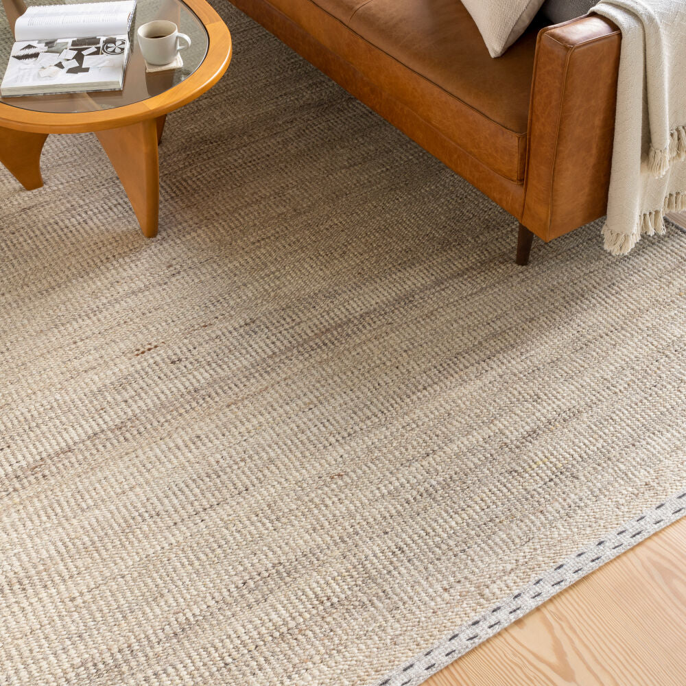 Sadie Brown/Tan Handmade Rug - roomscene
