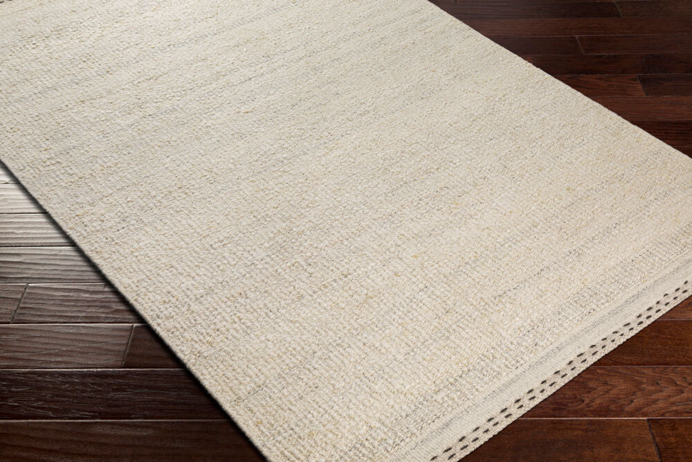 Sadie Charcoal/Light Beige Handmade Rug - corner