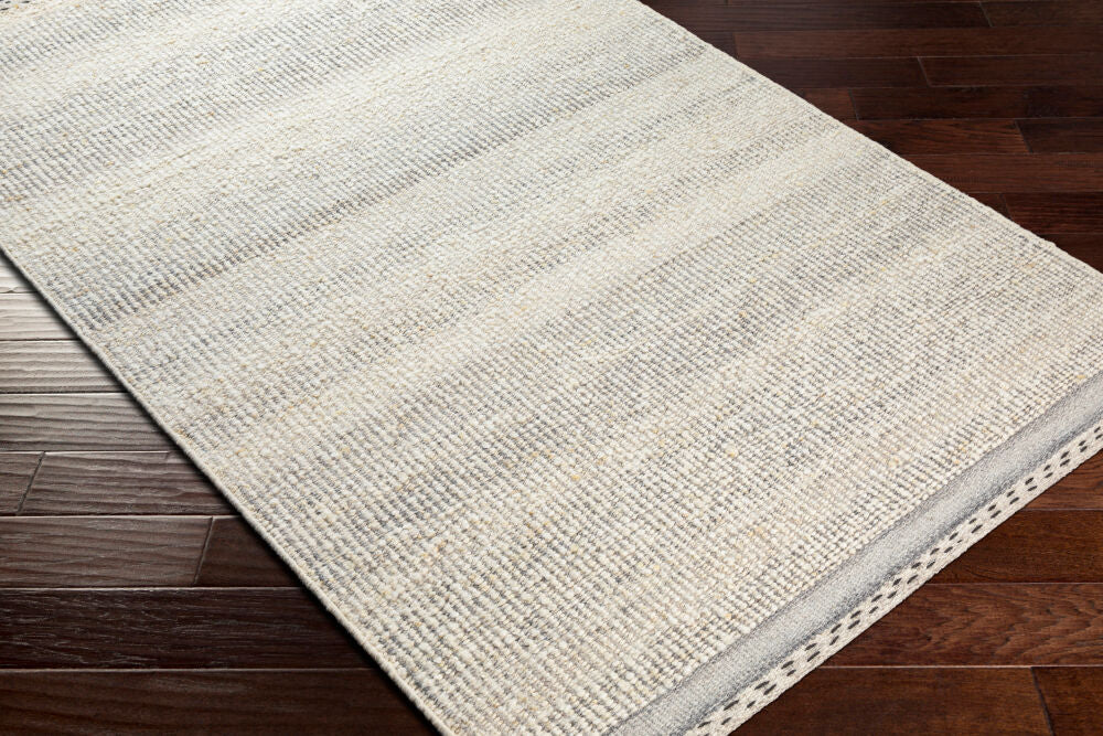 Sadie Cream/Tan Handmade Rug - corner