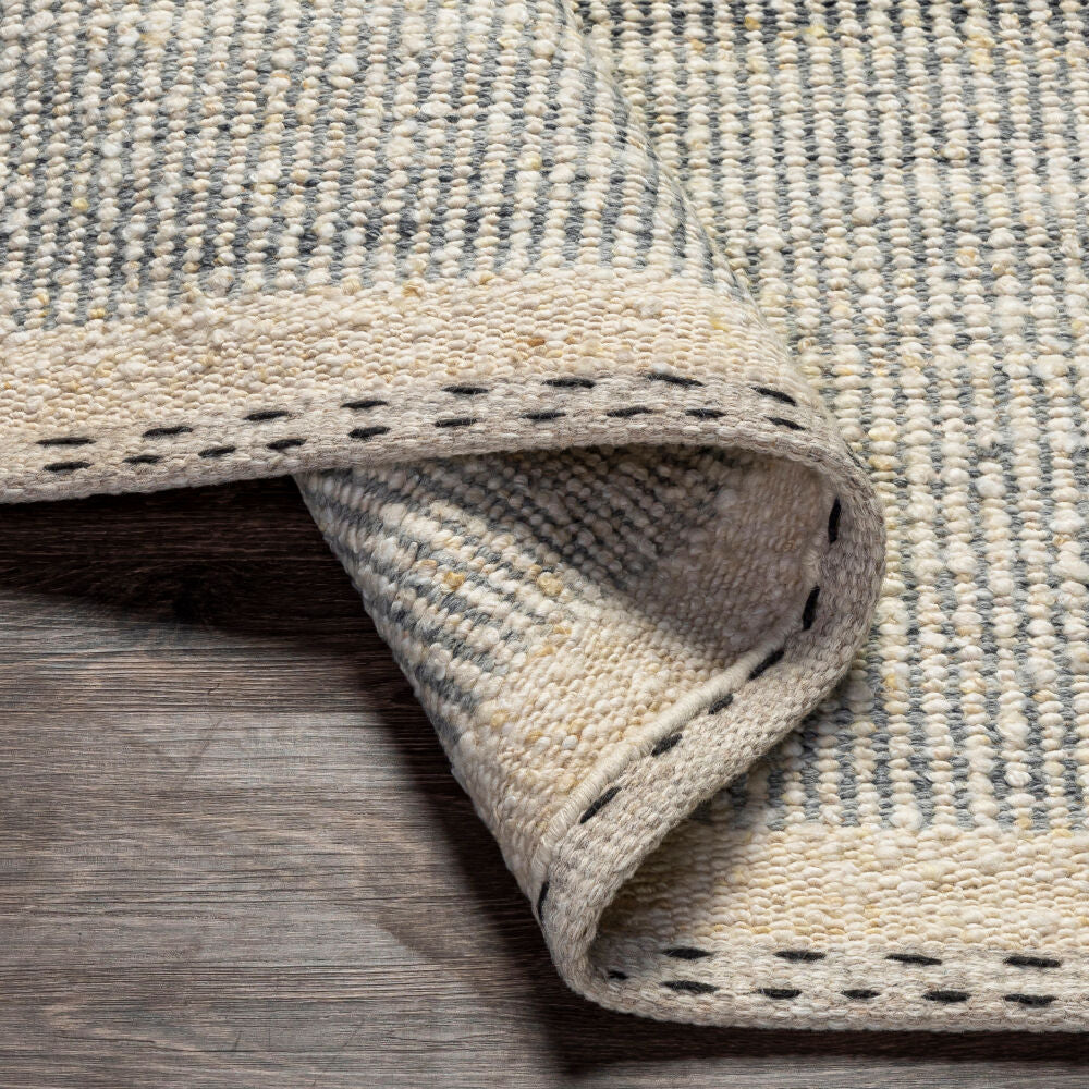 Sadie Charcoal/Medium Gray Handmade Rug SID-2303 - fold