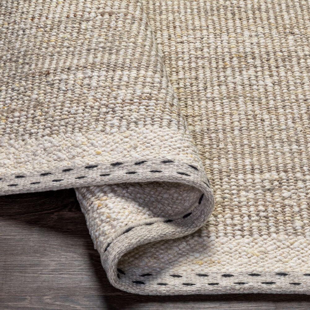 Sadie Charcoal/Medium Gray Handmade Rug SID-2304 - fold