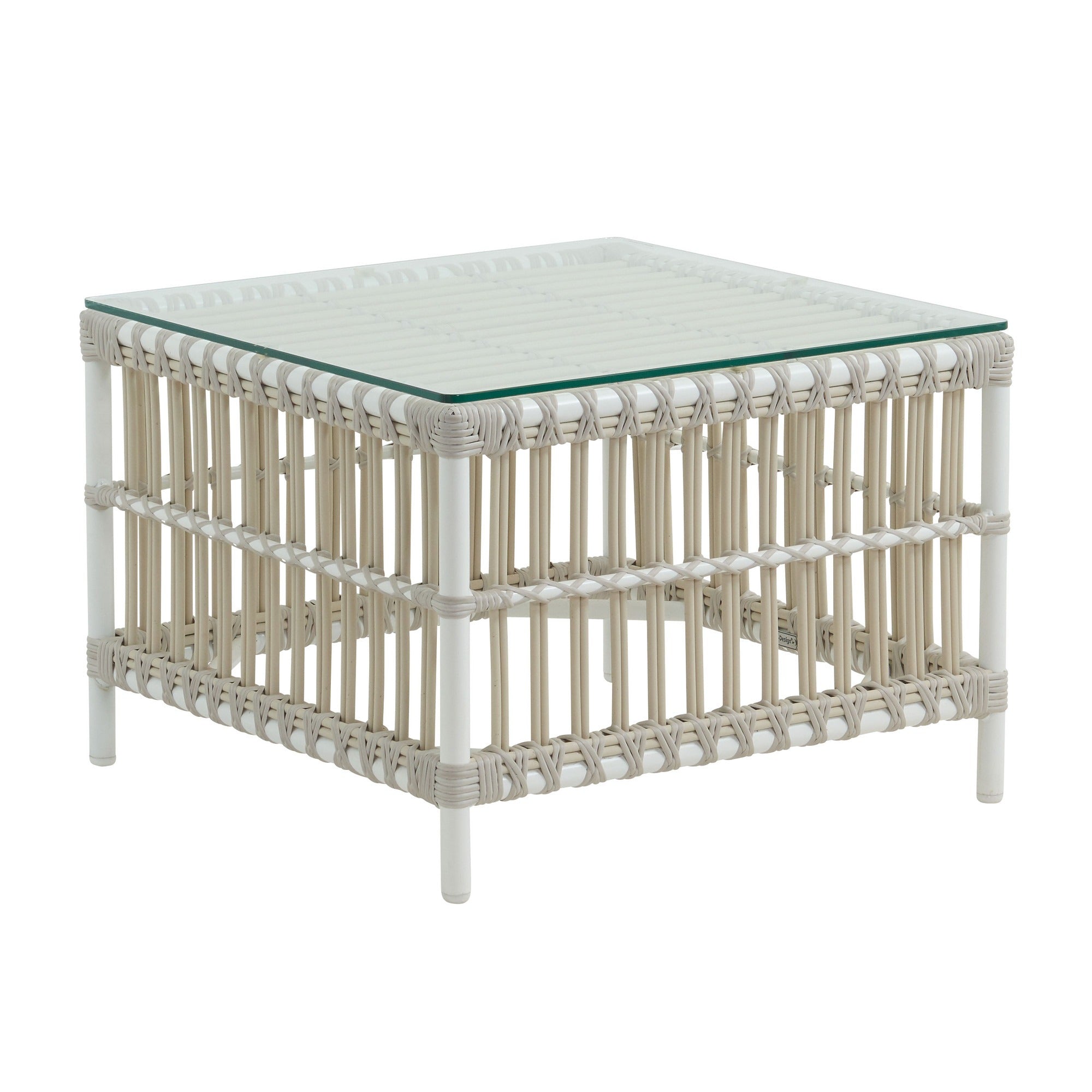 Caroline Side Table Exterior w/Glass Top by Sika Design