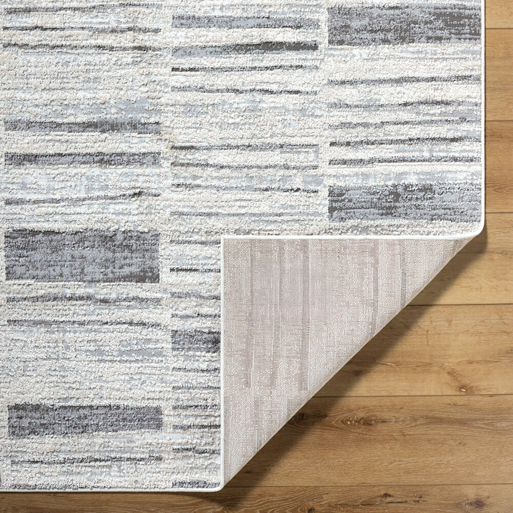 Siyah Gray/White Machine Woven Rug SIY-2311 - fold