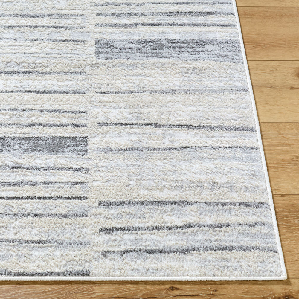 Siyah Gray/White Machine Woven Rug SIY-2311 - front