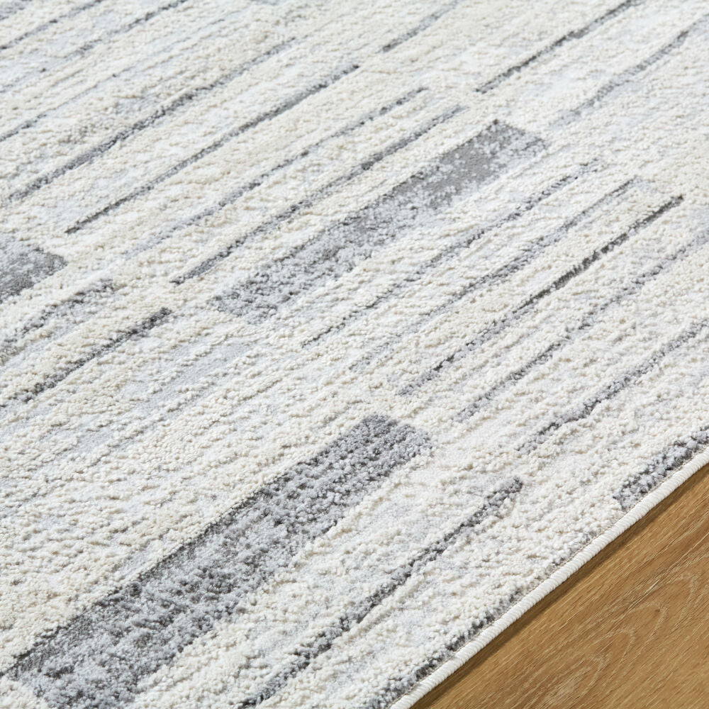 Siyah Gray/White Machine Woven Rug SIY-2311 - texture