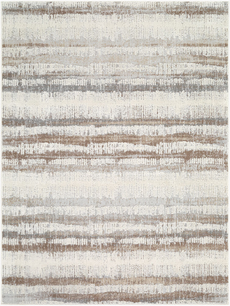Siyah Gray/White Machine Woven Rug SIY-2314 - 5'3" x 7'
