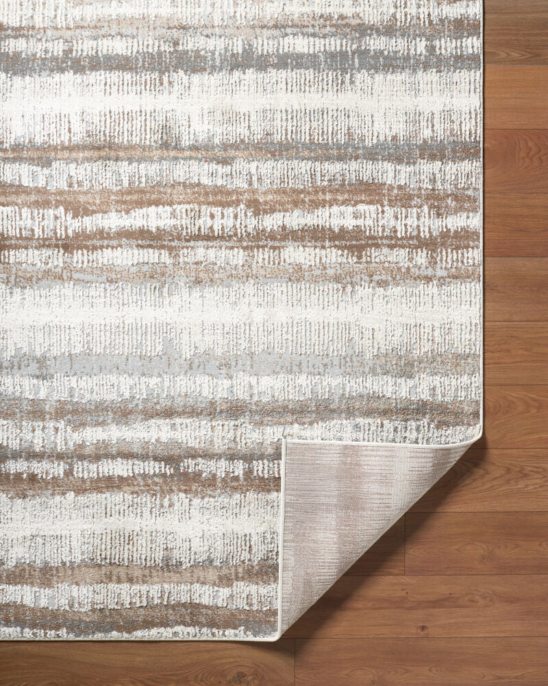 Siyah Gray/White Machine Woven Rug SIY-2314 - fold