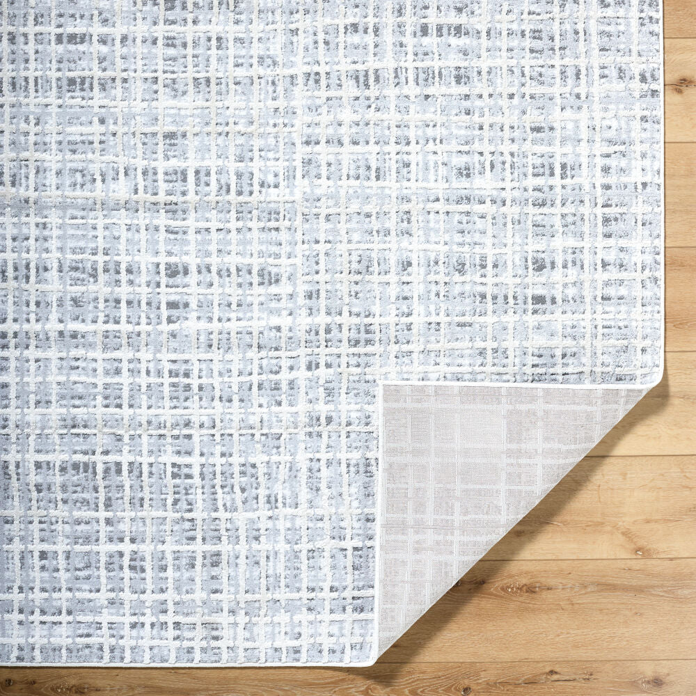 Siyah Gray/White Machine Woven Rug SIY-2315 - fold