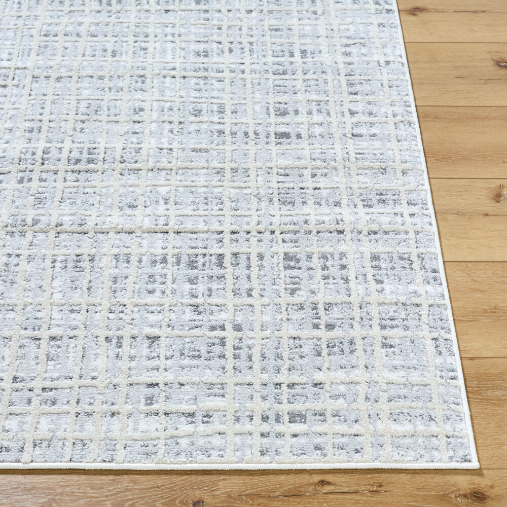 Siyah Gray/White Machine Woven Rug SIY-2315 - front