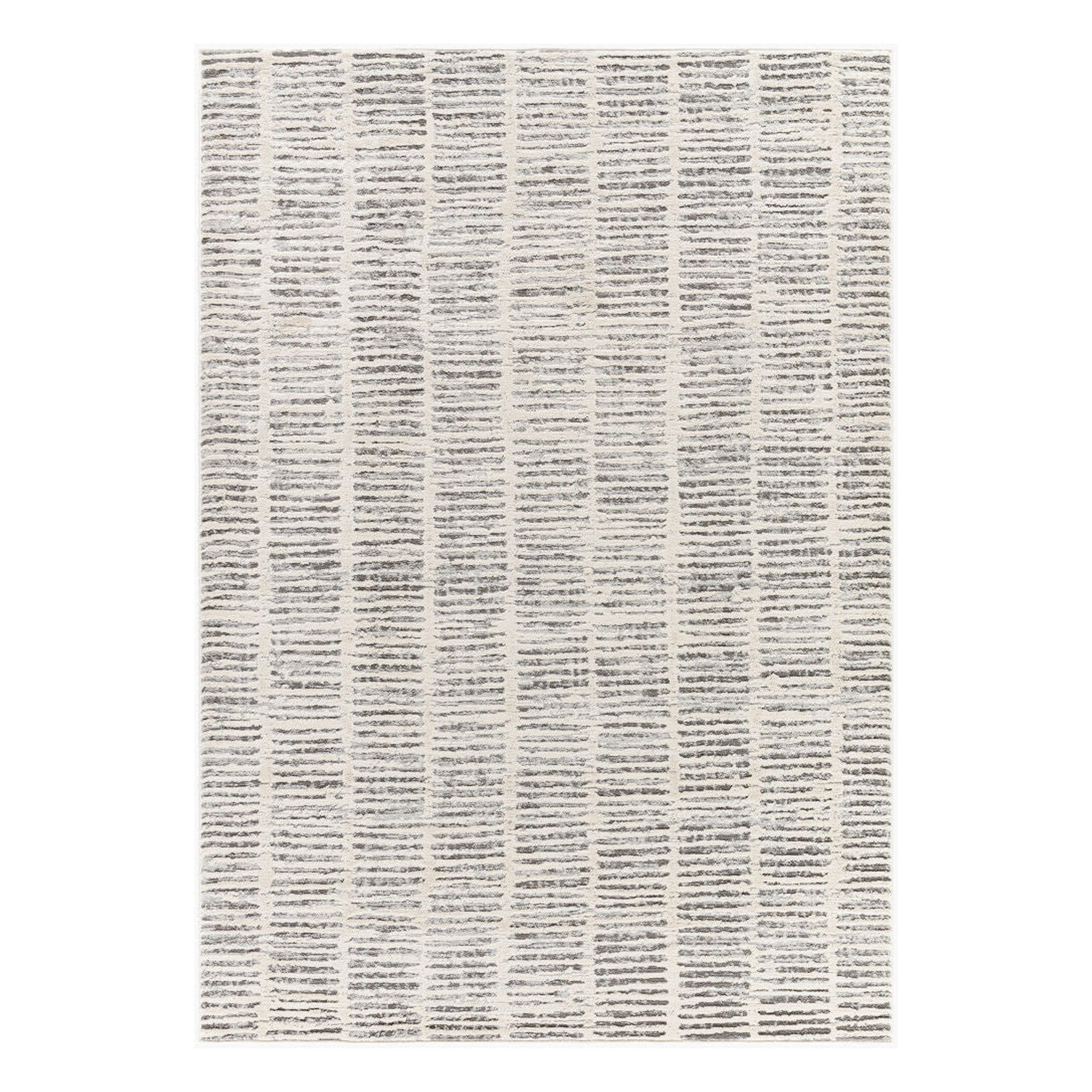 Siyah Gray/White Machine Woven Rug SIY-2316 - 5'3" x 7'