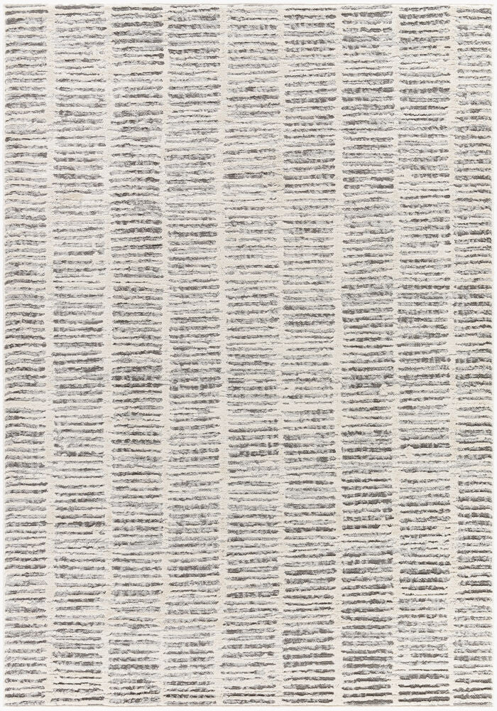 Siyah Gray/White Machine Woven Rug SIY-2316 - 5'3" x 7'