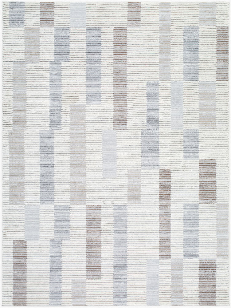 Siyah Gray/White Machine Woven Rug SIY-2318 - 5'3" x 7'