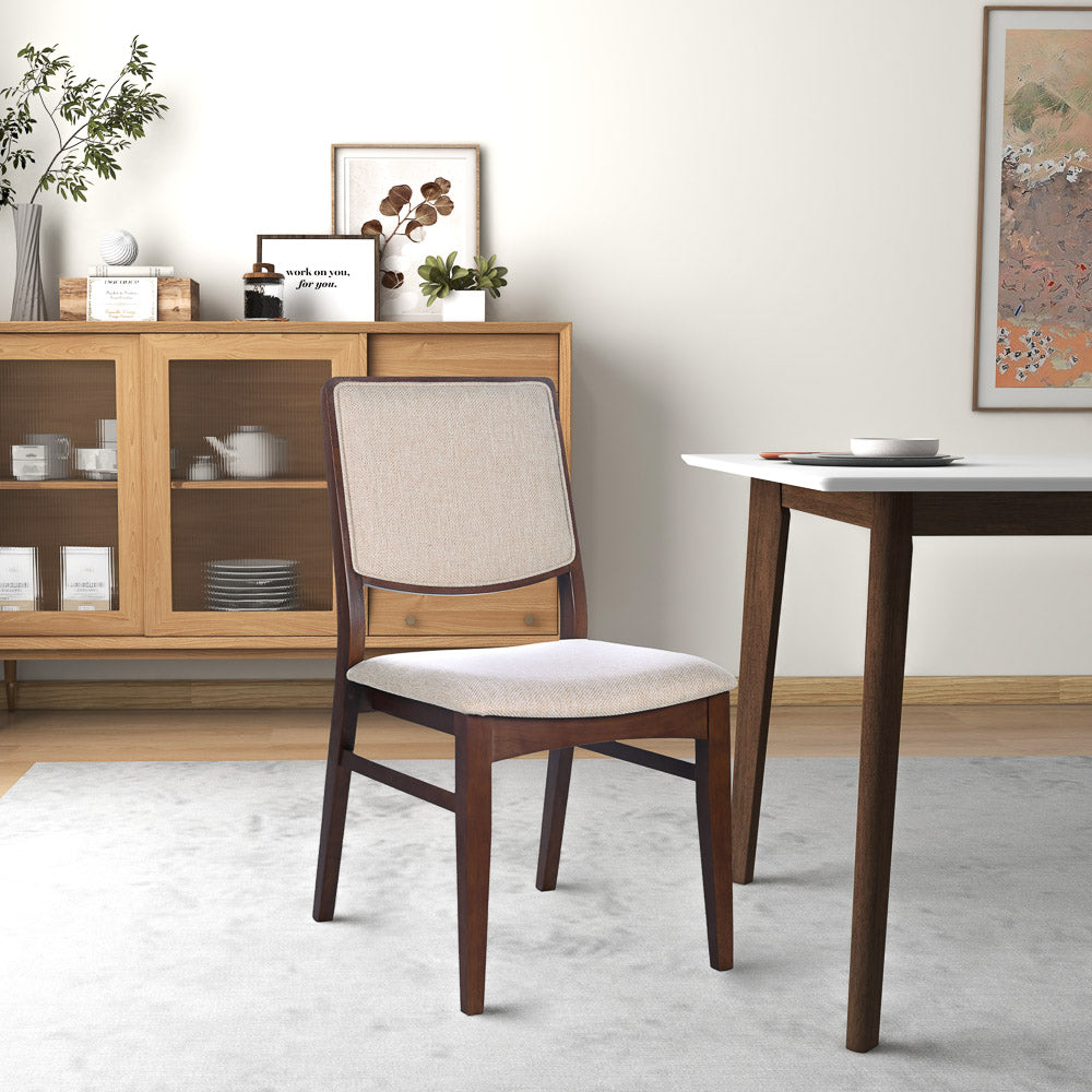 Skylar Beige Fabric Dining Chair (Set Of 2)