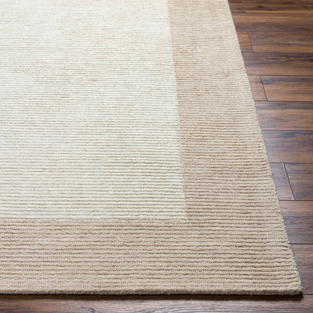 Skylar Beige/Light Beige Handmade Rug - front