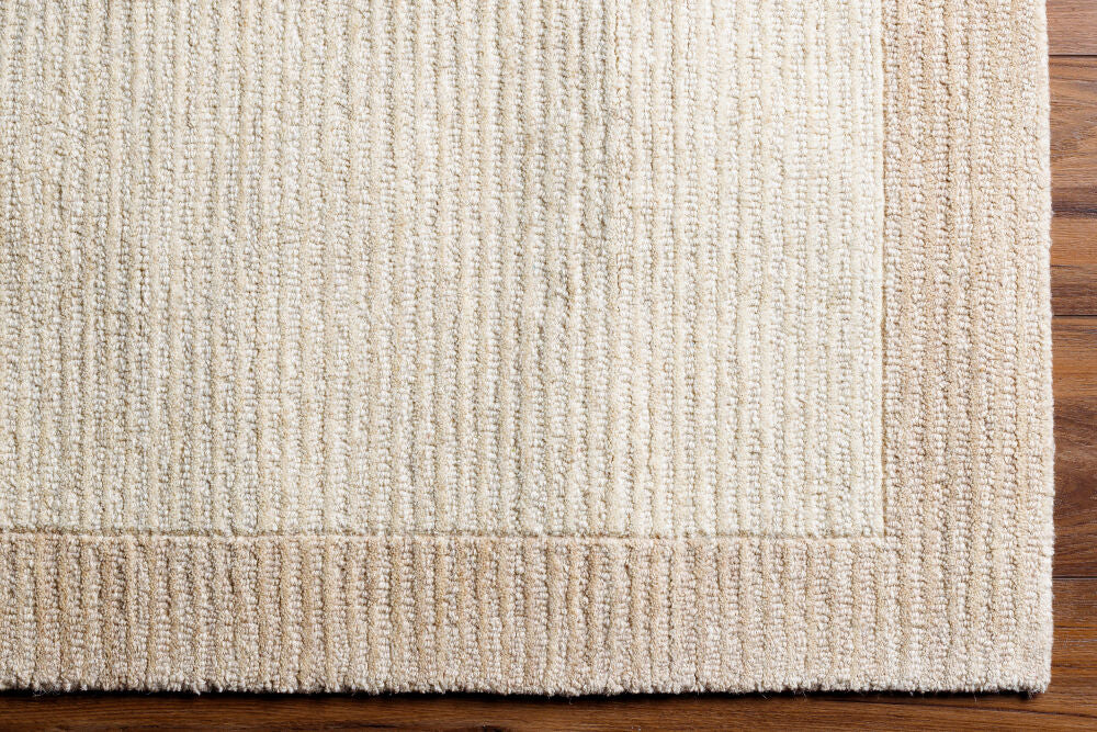 Skylar Beige/Light Beige Handmade Rug - overhead