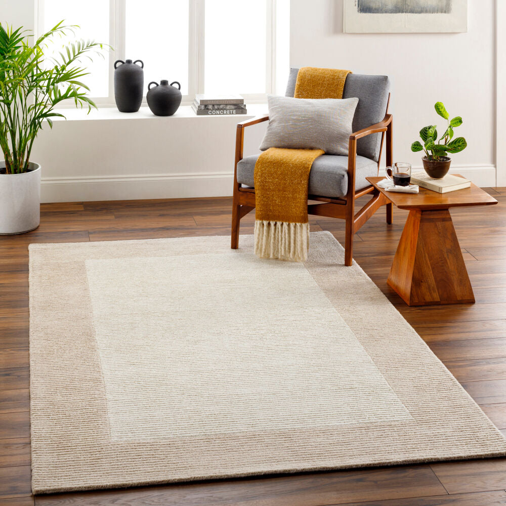 Skylar Beige/Light Beige Handmade Rug - roomscene