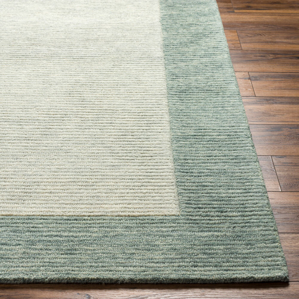 Skylar Dusty Sage/Medium Gray Handmade Rug - front